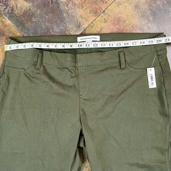 NWT Amazon Essentials Dark Olive Chino Pants XXL Short - Picture 2 of 7